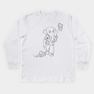 The Wrong Line of Work Kids Long Sleeve T-Shirt